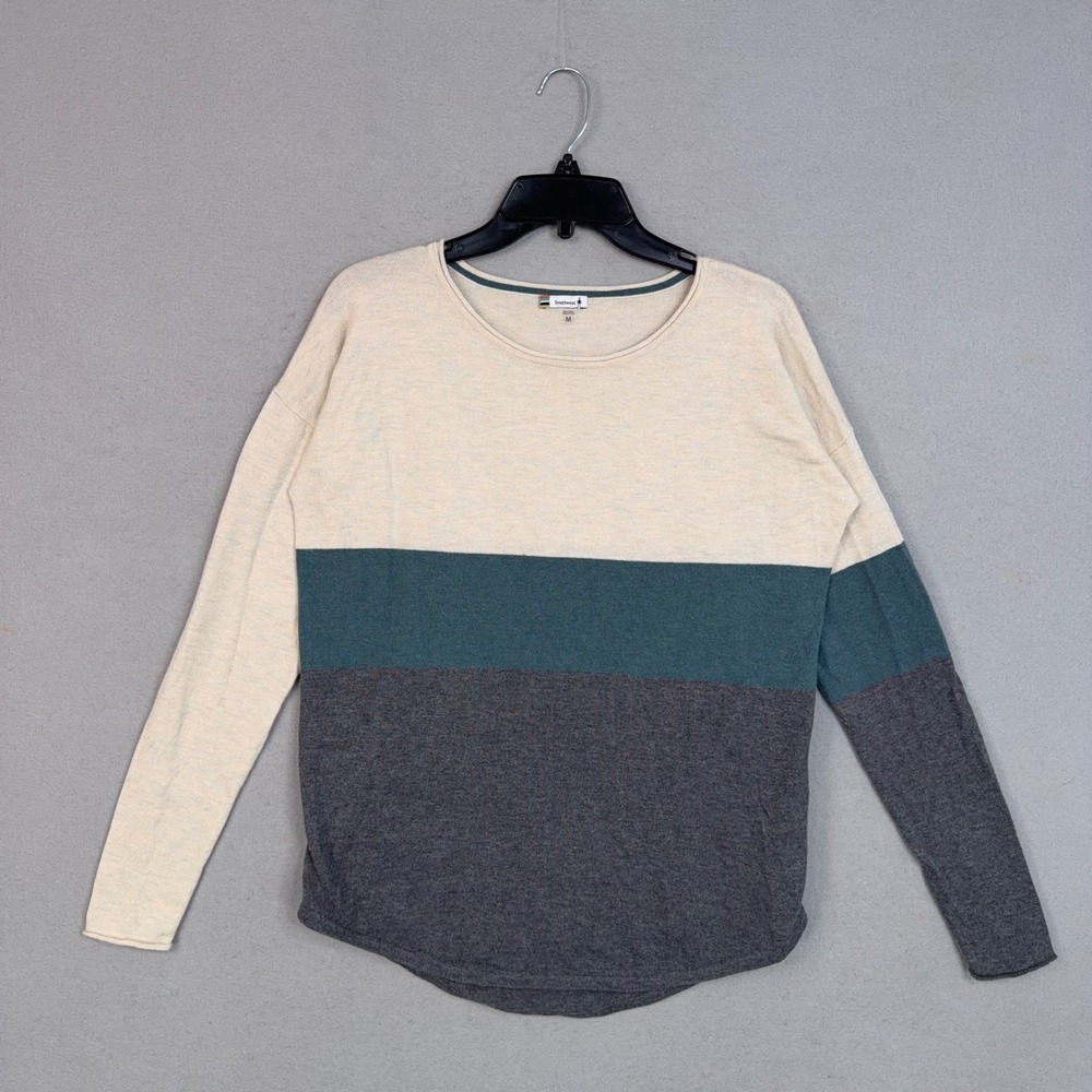 Smartwool Sweater Womens Medium Colorblock Merino Wool Blend Gorpcore
